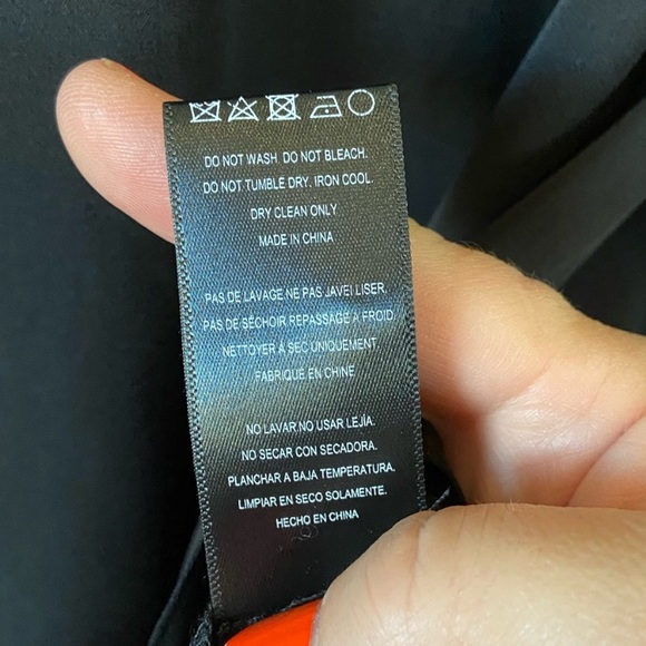 Nicole Miller Collection Silk Blouse Black Sheer Ruffles Small Whimsigoth Witchy - Picture 7 of 7